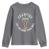 Crawfish Krewe Let The Good Times Roll Youth Sweatshirt Funny Mardi Gras - Wonder Print Shop