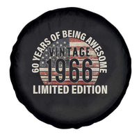 60th Birthday Spare Tire Cover Vintage 1966 Limited Edition 60 Years Of Being Awesome American Flag - Wonder Print Shop