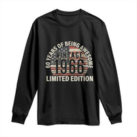 60th Birthday Long Sleeve Shirt Vintage 1966 Limited Edition 60 Years Of Being Awesome American Flag - Wonder Print Shop