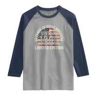 60th Birthday Raglan Shirt Vintage 1966 Limited Edition 60 Years Of Being Awesome American Flag - Wonder Print Shop