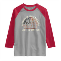 60th Birthday Raglan Shirt Vintage 1966 Limited Edition 60 Years Of Being Awesome American Flag - Wonder Print Shop