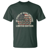60th Birthday T Shirt Vintage 1966 Limited Edition 60 Years Of Being Awesome American Flag - Wonder Print Shop