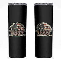 70th Birthday Skinny Tumbler Vintage 1955 Limited Edition 70 Years Of Being Awesome American Flag - Wonder Print Shop