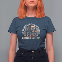 70th Birthday T Shirt For Women Vintage 1955 Limited Edition 70 Years Of Being Awesome American Flag - Wonder Print Shop