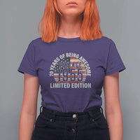 70th Birthday T Shirt For Women Vintage 1955 Limited Edition 70 Years Of Being Awesome American Flag - Wonder Print Shop