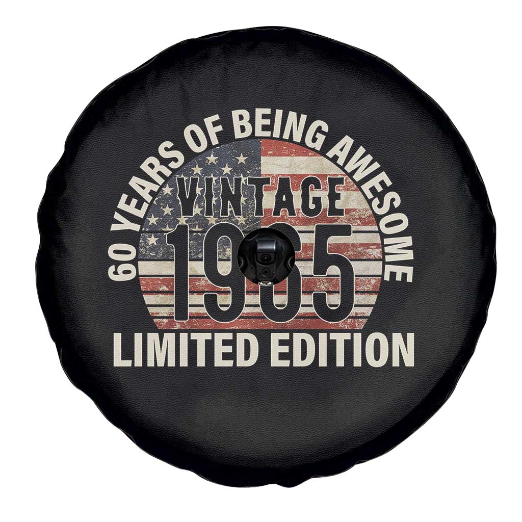 60th Birthday Spare Tire Cover Vintage 1965 Limited Edition 60 Years Of Being Awesome American Flag - Wonder Print Shop