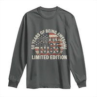 60th Birthday Long Sleeve Shirt Vintage 1965 Limited Edition 60 Years Of Being Awesome American Flag - Wonder Print Shop