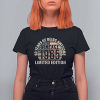 60th Birthday T Shirt For Women Vintage 1965 Limited Edition 60 Years Of Being Awesome American Flag - Wonder Print Shop
