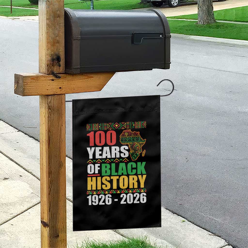 100 Years Of Black History 1926 2026 Centennial Garden Flag Africa Map