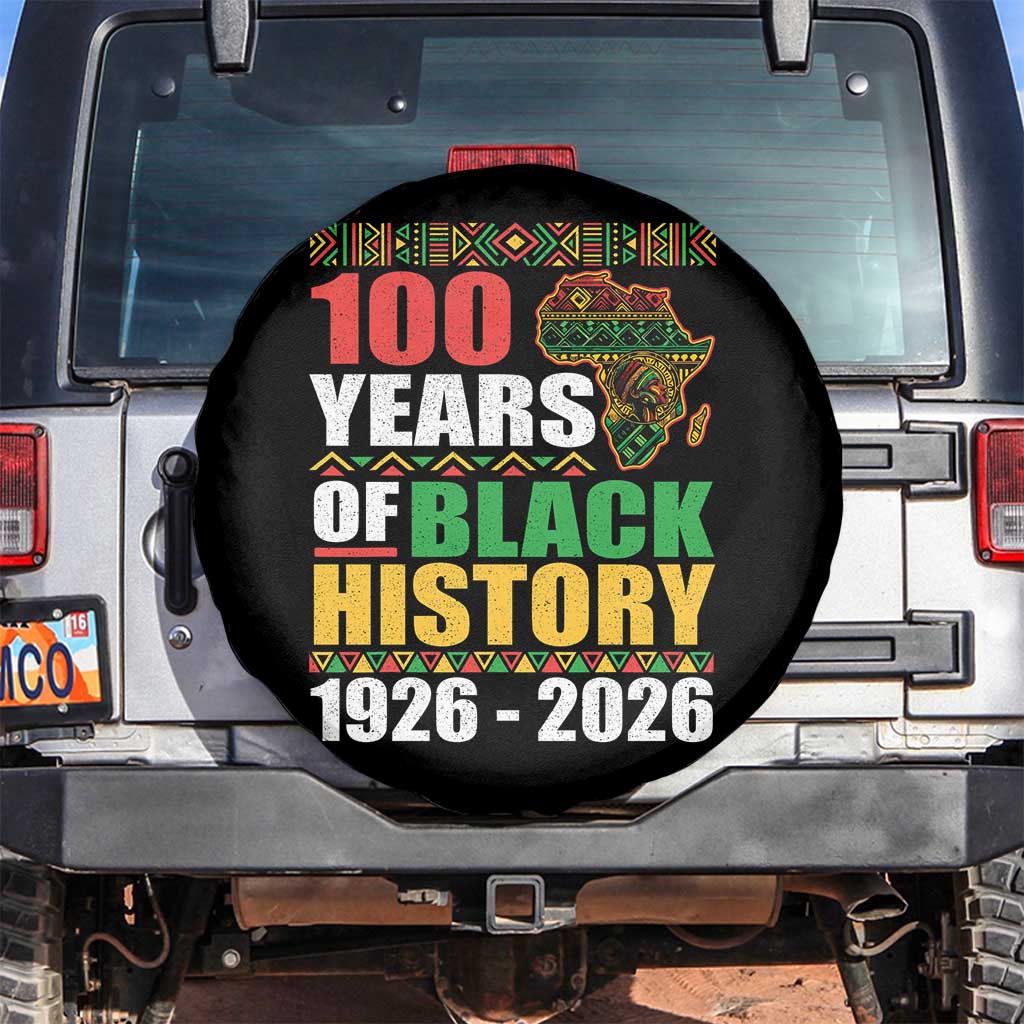 100 Years Of Black History 1926 2026 Centennial Spare Tire Cover Africa Map