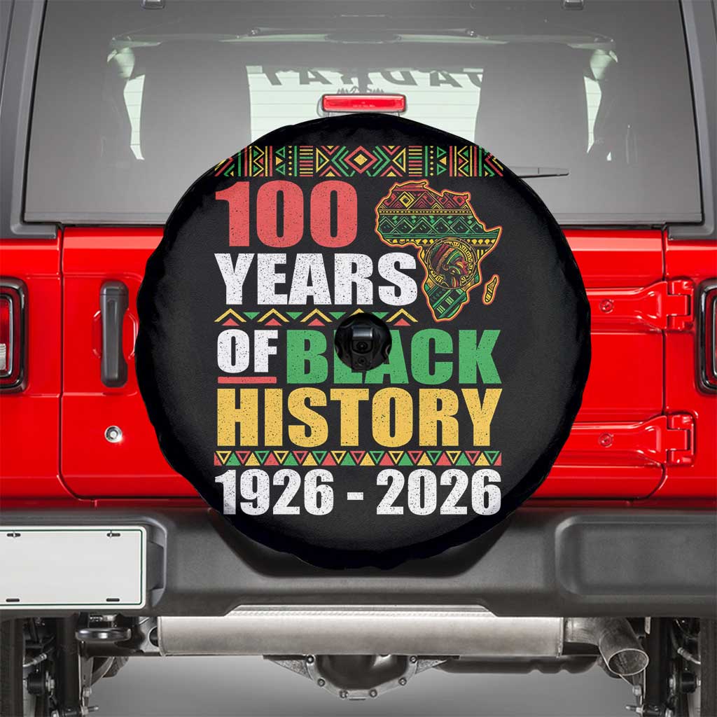 100 Years Of Black History 1926 2026 Centennial Spare Tire Cover Africa Map