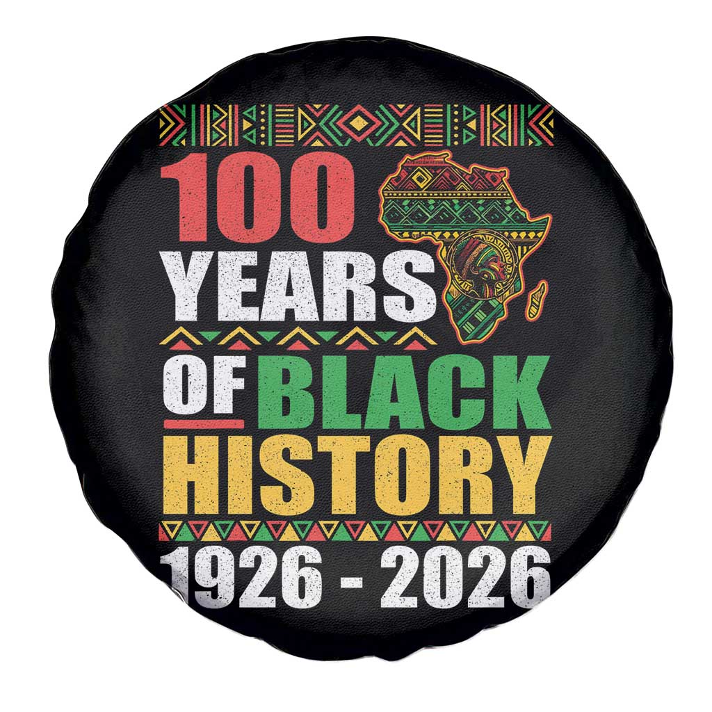 100 Years Of Black History 1926 2026 Centennial Spare Tire Cover Africa Map