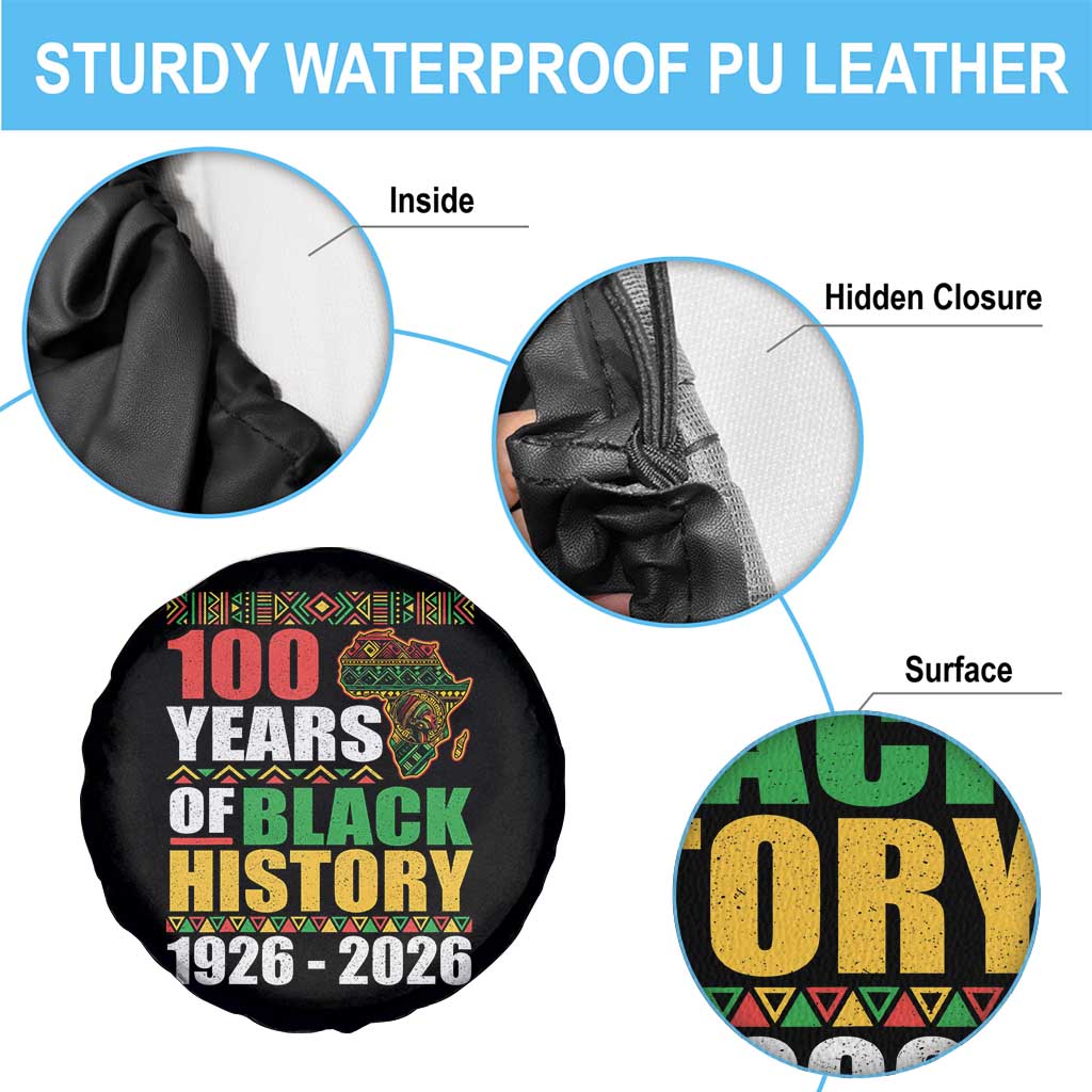 100 Years Of Black History 1926 2026 Centennial Spare Tire Cover Africa Map