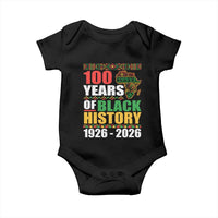 100 Years Of Black History 1926 2026 Centennial Baby Onesie Africa Map