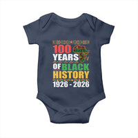 100 Years Of Black History 1926 2026 Centennial Baby Onesie Africa Map