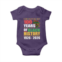 100 Years Of Black History 1926 2026 Centennial Baby Onesie Africa Map