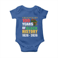 100 Years Of Black History 1926 2026 Centennial Baby Onesie Africa Map