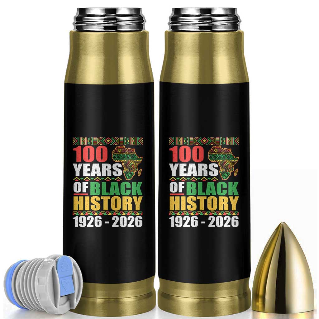 100 Years Of Black History 1926 2026 Centennial Bullet Tumbler Africa Map