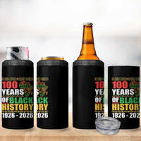100 Years Of Black History 1926 2026 Centennial 4 in 1 Can Cooler Tumbler Africa Map