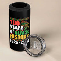100 Years Of Black History 1926 2026 Centennial 4 in 1 Can Cooler Tumbler Africa Map