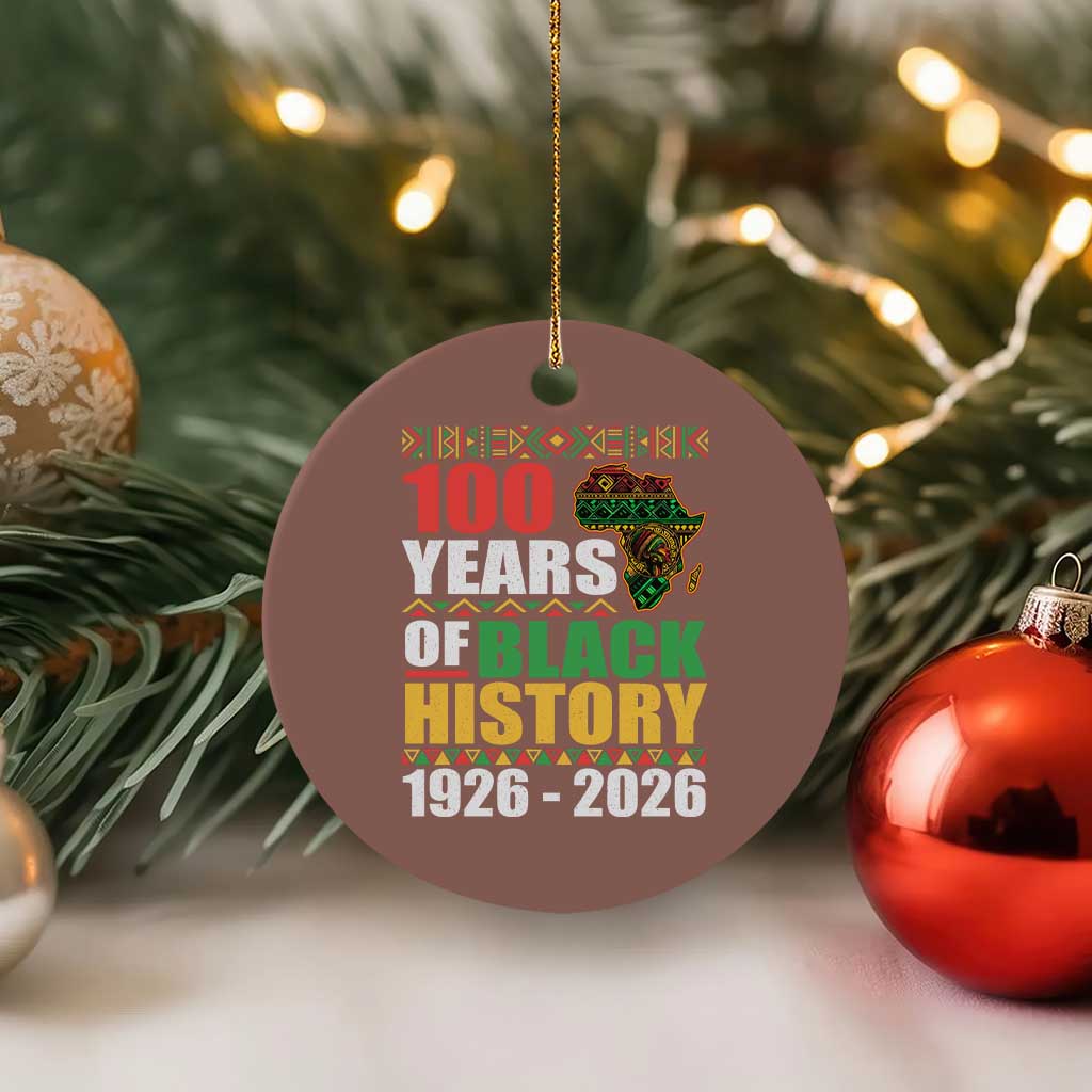 100 Years Of Black History 1926 2026 Centennial Ceramic Ornament Africa Map