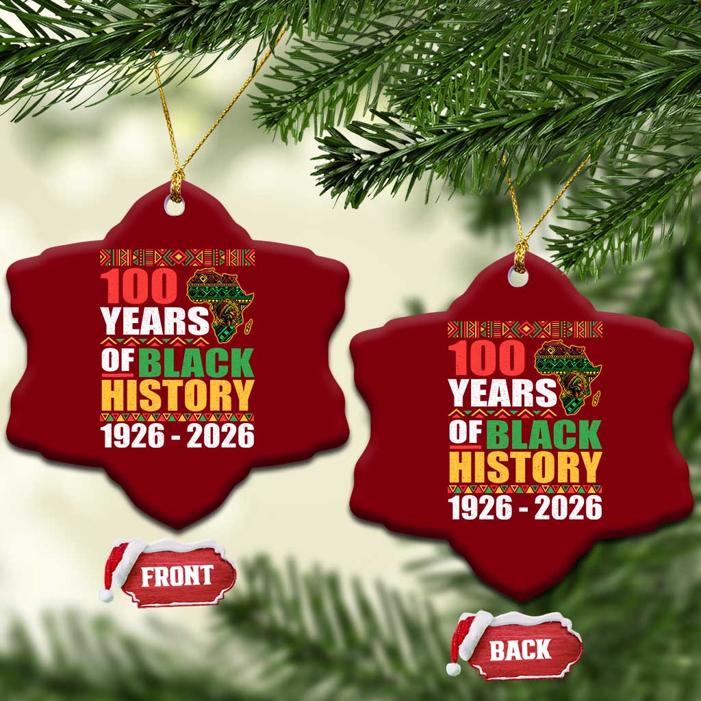 100 Years Of Black History 1926 2026 Centennial Ceramic Ornament Africa Map