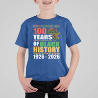 100 Years Of Black History 1926 2026 Centennial T Shirt For Kid Africa Map