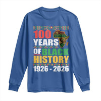 100 Years Of Black History 1926 2026 Centennial Long Sleeve Shirt Africa Map