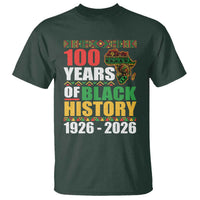 100 Years Of Black History 1926 2026 Centennial T Shirt Africa Map