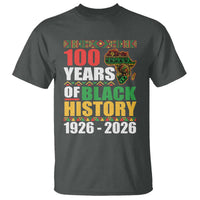 100 Years Of Black History 1926 2026 Centennial T Shirt Africa Map