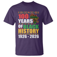 100 Years Of Black History 1926 2026 Centennial T Shirt Africa Map