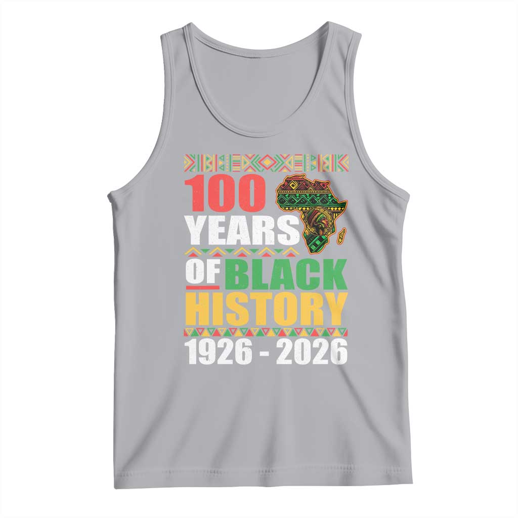 100 Years Of Black History 1926 2026 Centennial Tank Top Africa Map