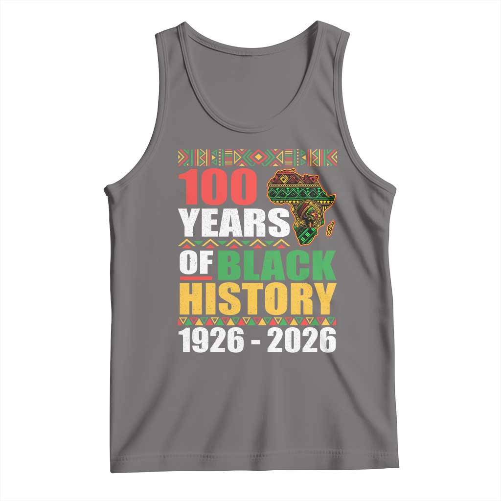 100 Years Of Black History 1926 2026 Centennial Tank Top Africa Map