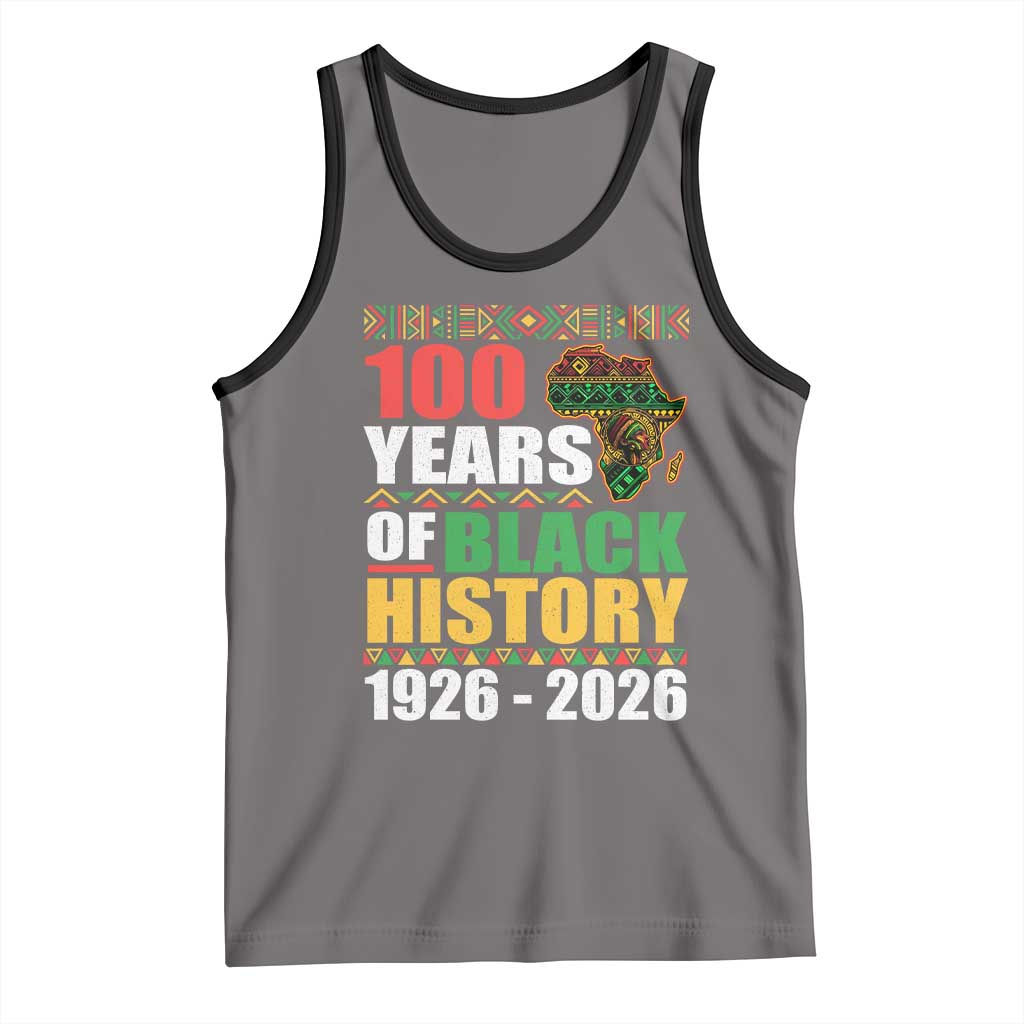 100 Years Of Black History 1926 2026 Centennial Tank Top Africa Map