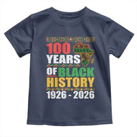 100 Years Of Black History 1926 2026 Centennial Toddler T Shirt Africa Map