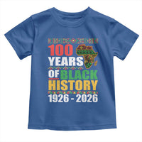 100 Years Of Black History 1926 2026 Centennial Toddler T Shirt Africa Map