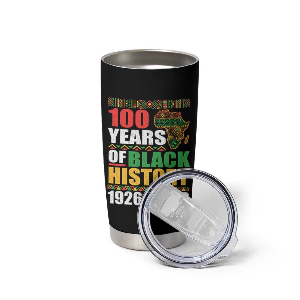 100 Years Of Black History 1926 2026 Centennial Tumbler Cup Africa Map
