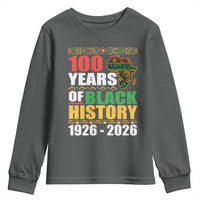 100 Years Of Black History 1926 2026 Centennial Youth Sweatshirt Africa Map