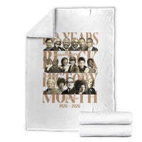 100 Years Of Black History Month Throw Blanket African American Historical Figures