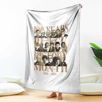 100 Years Of Black History Month Throw Blanket African American Historical Figures