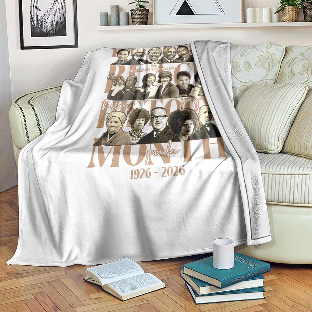 100 Years Of Black History Month Throw Blanket African American Historical Figures
