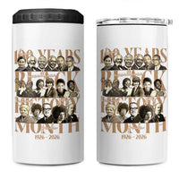 100 Years Of Black History Month 4 in 1 Can Cooler Tumbler African American Historical Figures