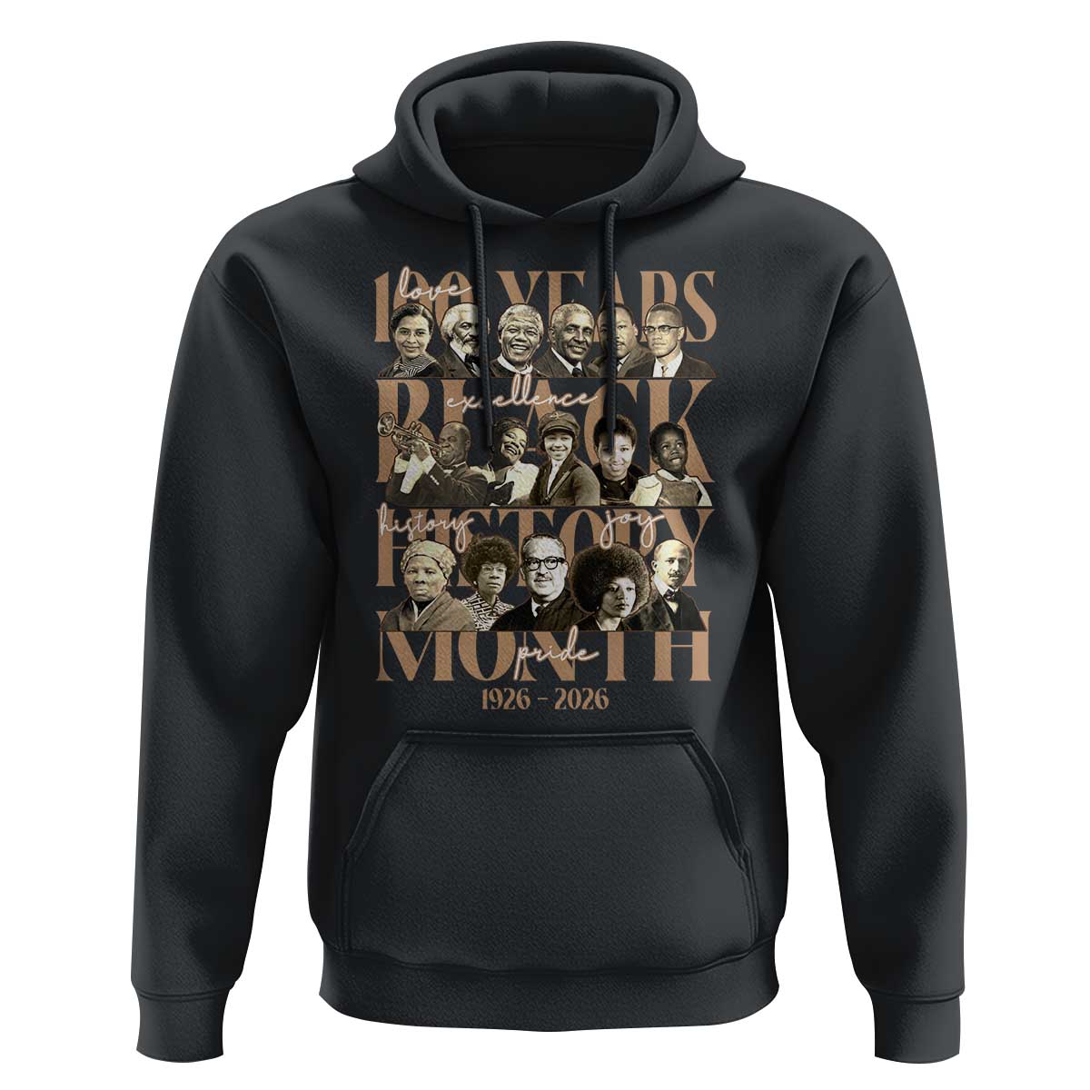 100 Years Of Black History Month Hoodie African American Historical Figures