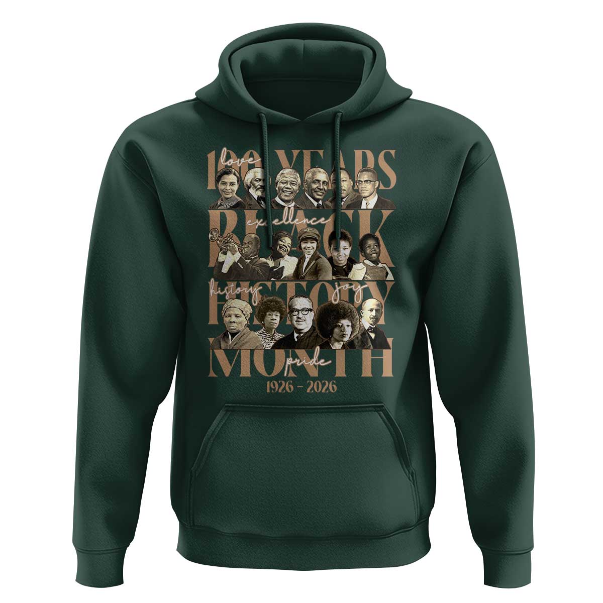 100 Years Of Black History Month Hoodie African American Historical Figures