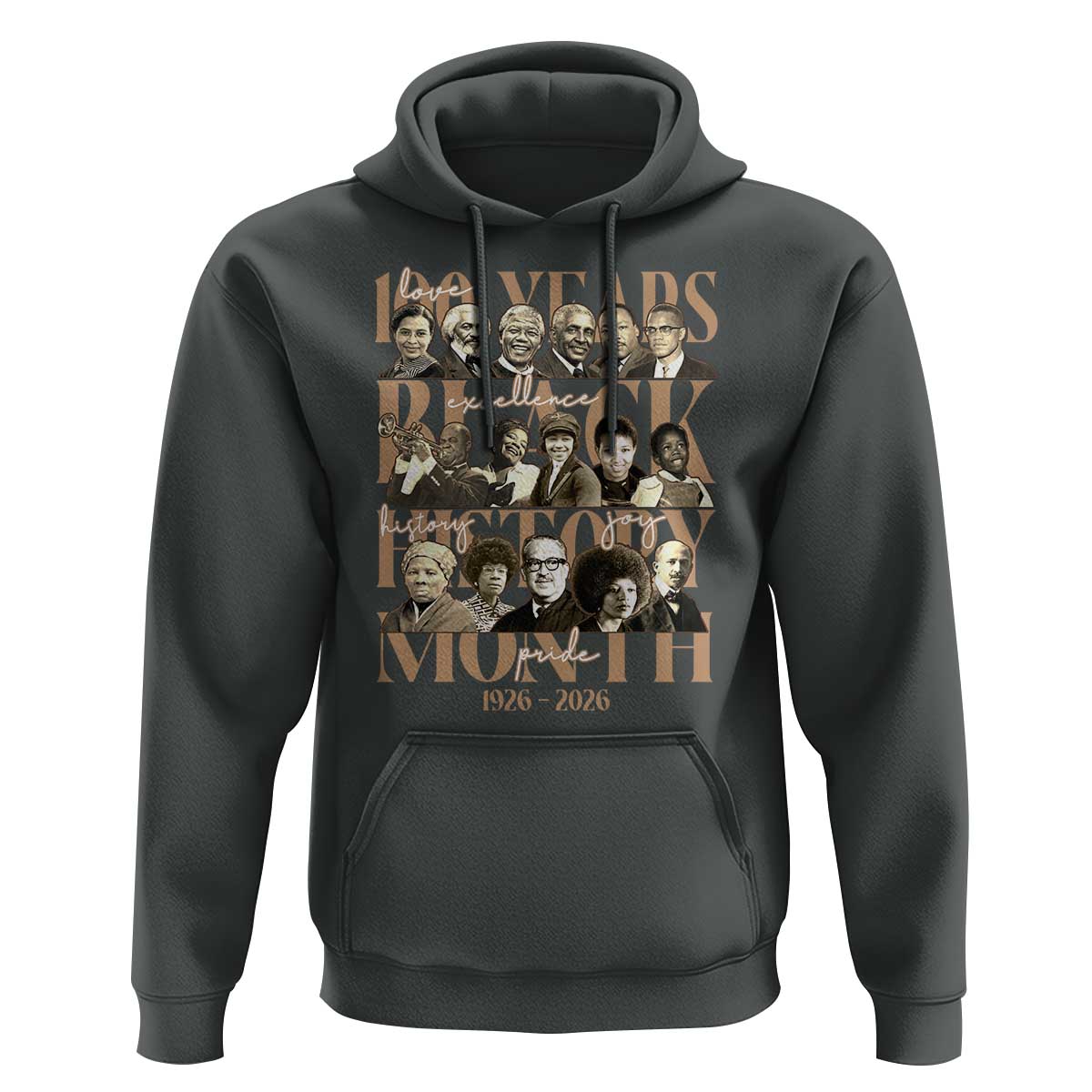100 Years Of Black History Month Hoodie African American Historical Figures