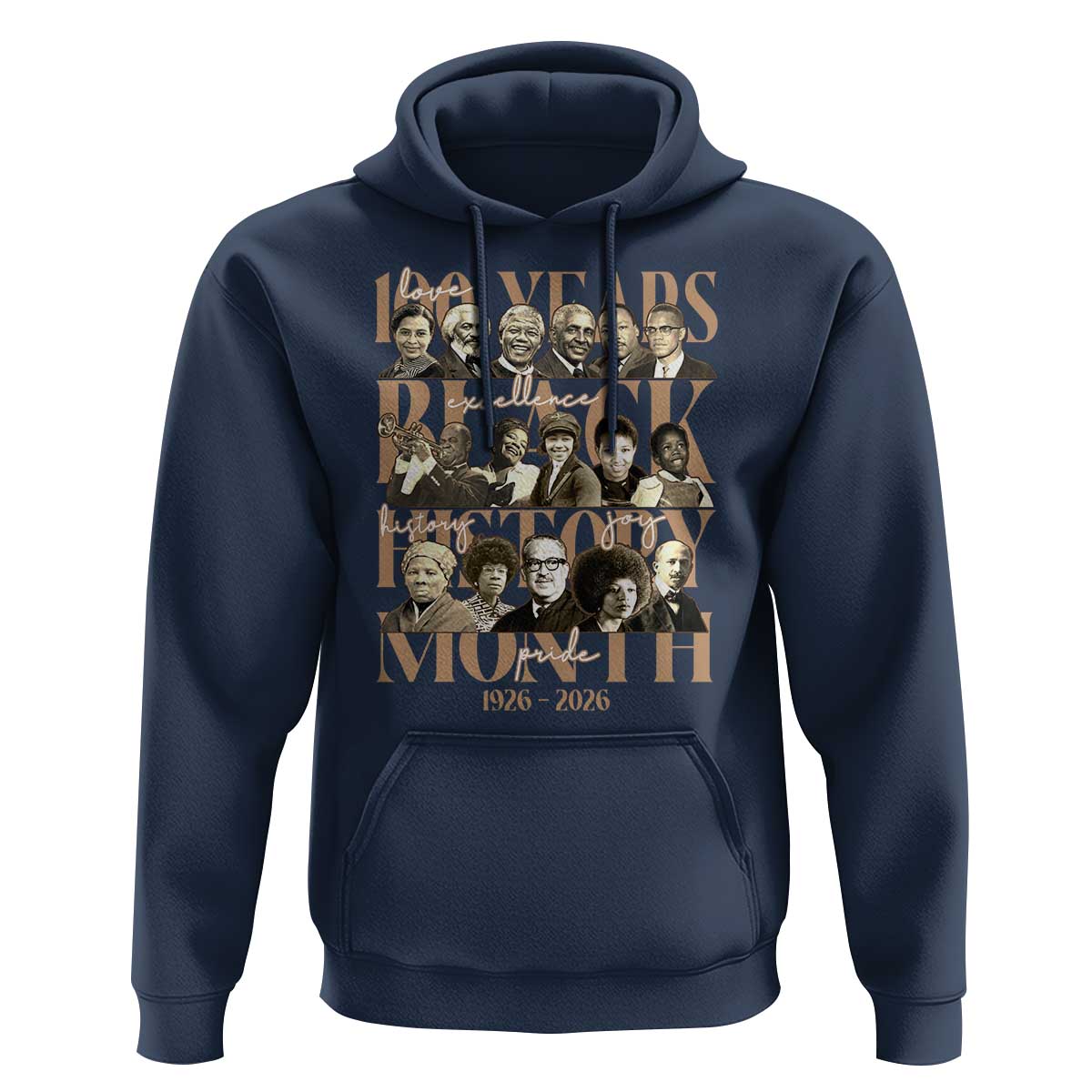 100 Years Of Black History Month Hoodie African American Historical Figures