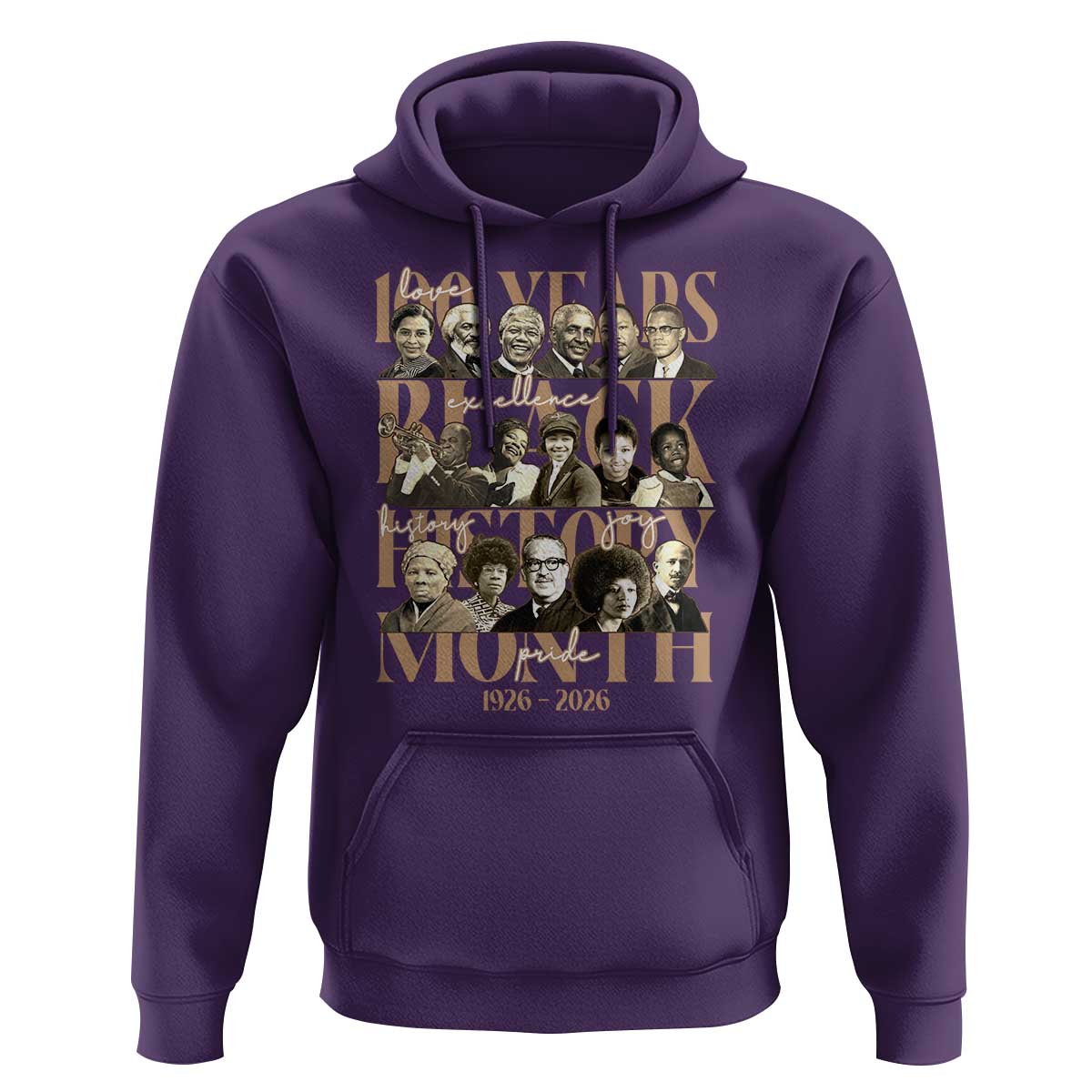 100 Years Of Black History Month Hoodie African American Historical Figures