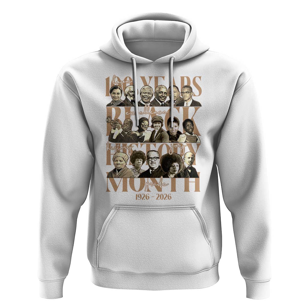 100 Years Of Black History Month Hoodie African American Historical Figures