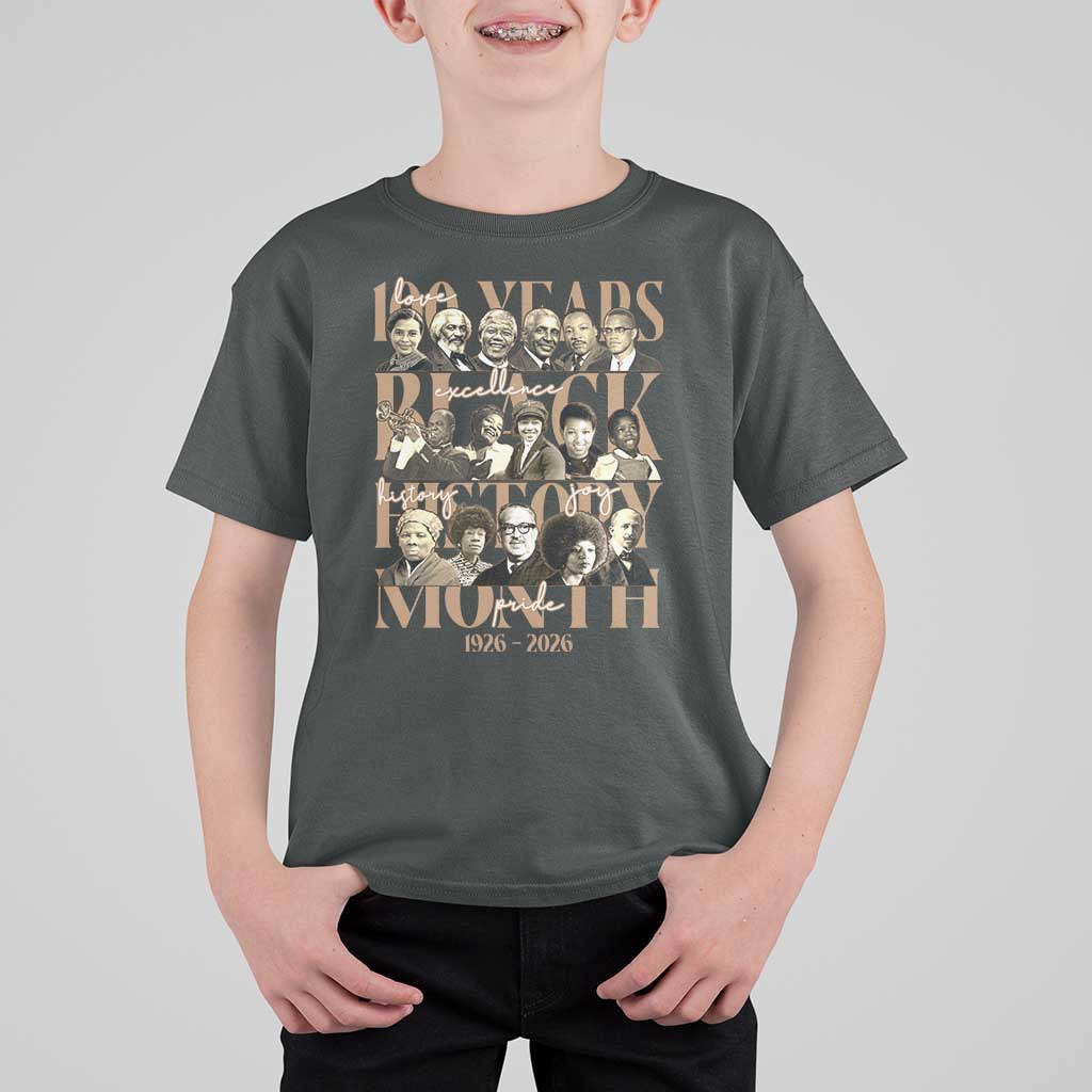 100 Years Of Black History Month T Shirt For Kid African American Historical Figures