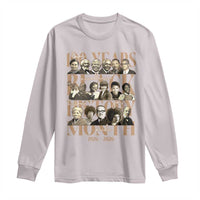 100 Years Of Black History Month Long Sleeve Shirt African American Historical Figures